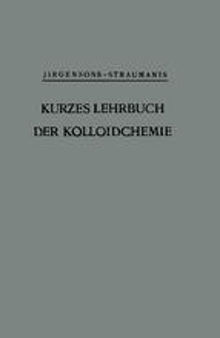 Kurzes Lehrbuch der Kolloidchemie