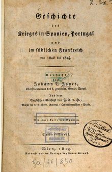 Geschichte des Krieges in Spanien, Portugal und im südlichen Frankreich von 1808 bis 1814