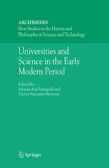 Universities and Science in the Early Modern Period