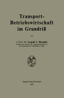 Transport-Betriebswirtschaft im Grundriss