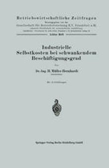 Industrielle Selbstkosten bei schwankendem Beschäftigungsgrad