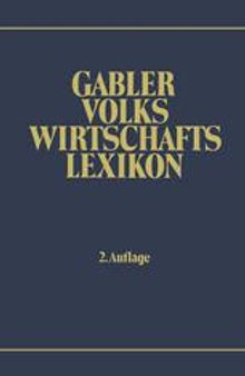 Gabler Volkswirtschafts Lexikon