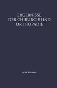 Ergebnisse der Chirurgie und Orthopädie