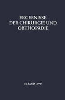 Ergebnisse der Chirurgie und Orthopädie