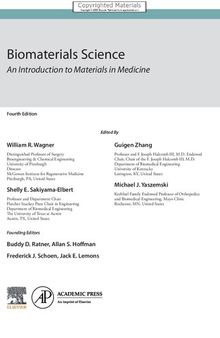 Biomaterials science: an introduction to materials in medicine