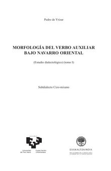 Morfología del verbo auxiliar bajo navarro oriental