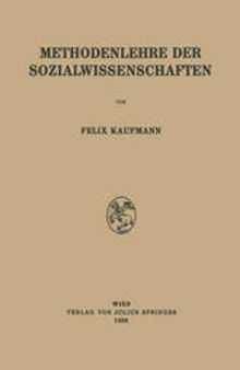 Methodenlehre der Sozialwissenschaften