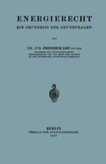 Energierecht: Ein Grundriss der Grundfragen