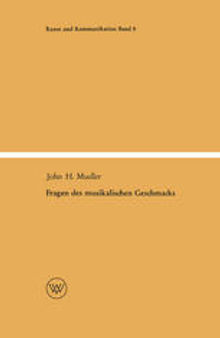 Fragen des musikalischen Geschmacks: Eine musiksoziologische Studie