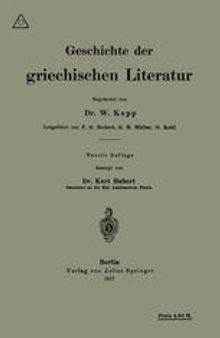 Geschichte der griechischen Literatur