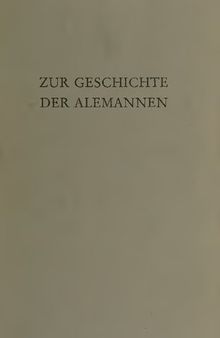 Zur Geschichte der Alemannen