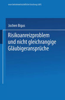 Risikoanreizproblem und nicht gleichrangige Gläubigeransprüche