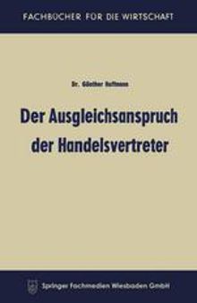 Der Ausgleichsanspruch der Handelsvertreter