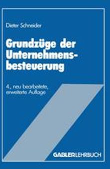 Grundzüge der Unternehmensbesteuerung