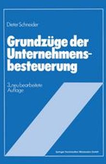 Grundzüge der Unternehmensbesteuerung