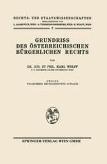 Grundriss des Österreichischen Bürgerlichen Rechts