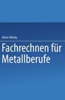 Fachrechnen für Metallberufe