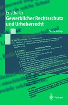 Gewerblicher Rechtsschutz und Urheberrecht