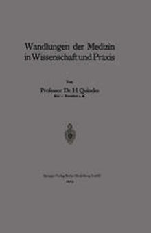 Wandlungen der Medizin in Wissenschaft und Praxis