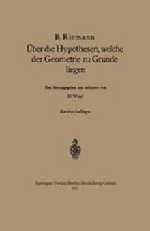 Über die Hypothesen, welche der Geometrie zu Grunde liegen