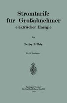 Stromtarife für Großabnehmer elektrischer Energie