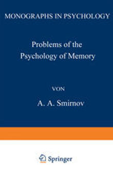 Problems of the Psychology of Memory