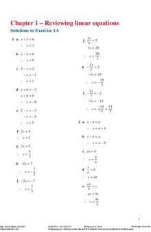 Cambridge Senior Maths AC/VCE Mathematical Methods 1 & 2 - Solutions manual