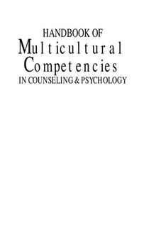 Handbook of Multicultural Competencies in Counseling and Psychology