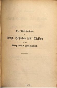 Von der Mobilmachung (16. Juli bis 17. August 1870)