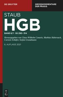 Handelsgesetzbuch: Band 6/1 §§ 290-314