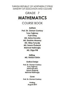 Mathematics. Grade 7. Course Book