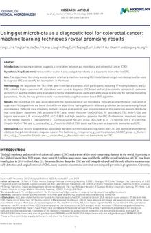 Using gut microbiota as a diagnostic tool for colorectal cancer: machine learning techniques reveal promising results