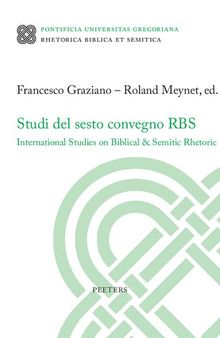 Studi del sesto convegno RBS: International Studies on Biblical & Semitic Rhetoric