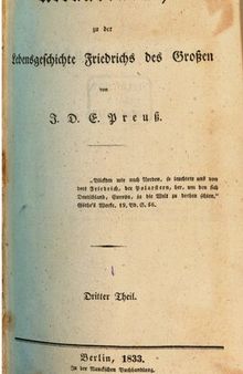 Urkundenbuch zu der Lebensgeschichte Friedrichs des Großen