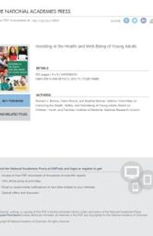 Investing in the Health and Well-Being of Young Adults