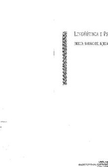 Linguística e Psicanálise: Freud, Saussure, Hjelmslev, Lacan e os outros