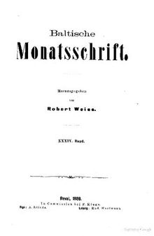 Baltische Monatsschrift