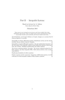 Integrable Systems