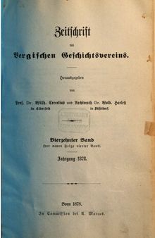 Zeitschrift des Bergischen Geschichtsvereins