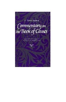 Commentary on the Book of Causes