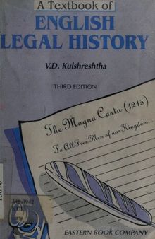 A Textbook of English Legal History