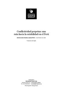 Conflictividad perpetua: una ruta hacia la estabilidad en el Perú