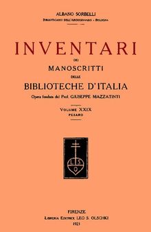 Inventari dei manoscritti delle biblioteche d'Italia