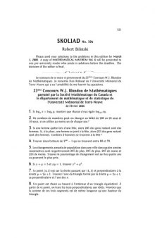 Crux Mathematicorum with Mathematical Mayhem - Volume 33 Number 6 (2007) 