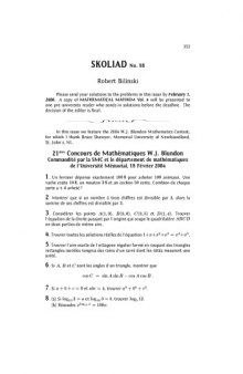 Crux Mathematicorum with Mathematical Mayhem - Volume 31 Number 6 (2005) 