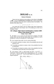 Crux Mathematicorum with Mathematical Mayhem - Volume 32 Number 4 (2006) 