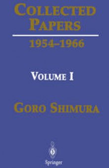 Collected Papers: Volume I: 1954–1966