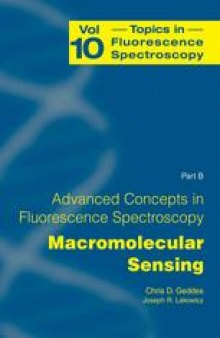 Advanced Concepts in Fluorescence Sensing: Part B: Macromolecular Sensing