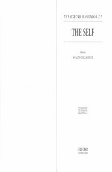 The Oxford Handbook of the Self