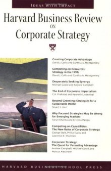 Harvard Business Review on Corporate Strategy (Harvard Business Review Paperback Series)